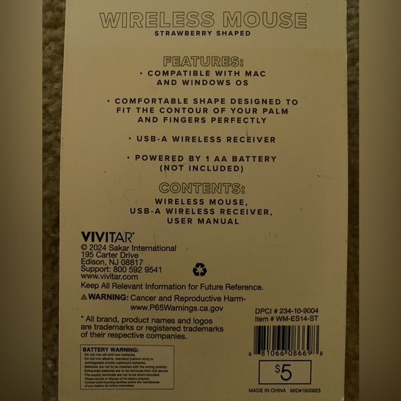 Target Dollar Spot Strawberry Mouse - Picture 2 of 2